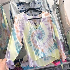 Tie dye CHASER long sleeve shirt